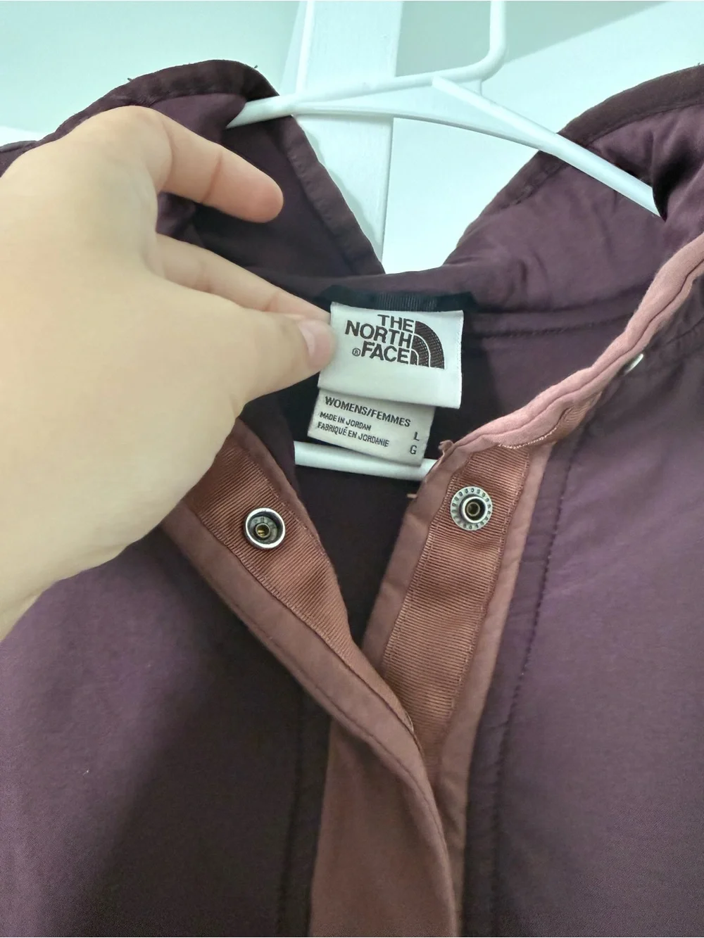 The North Face Two-Tone Pullover in Mauve and Plum